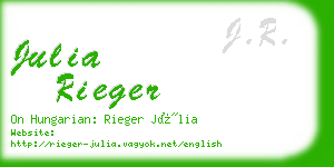 julia rieger business card